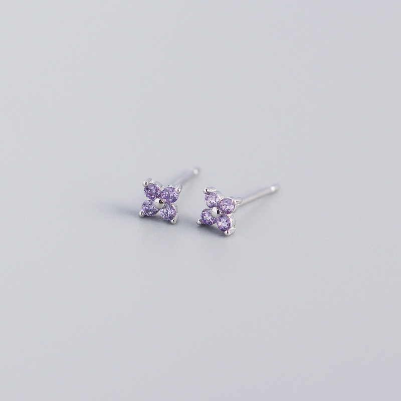  platinum color plated with purple CZ