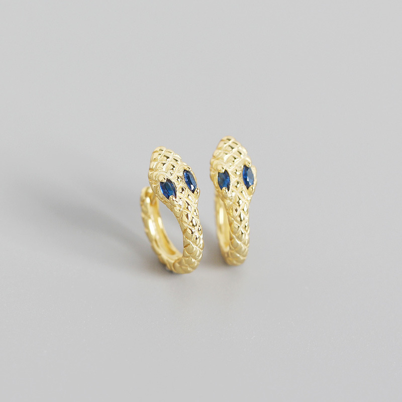  gold color plated with blue CZ