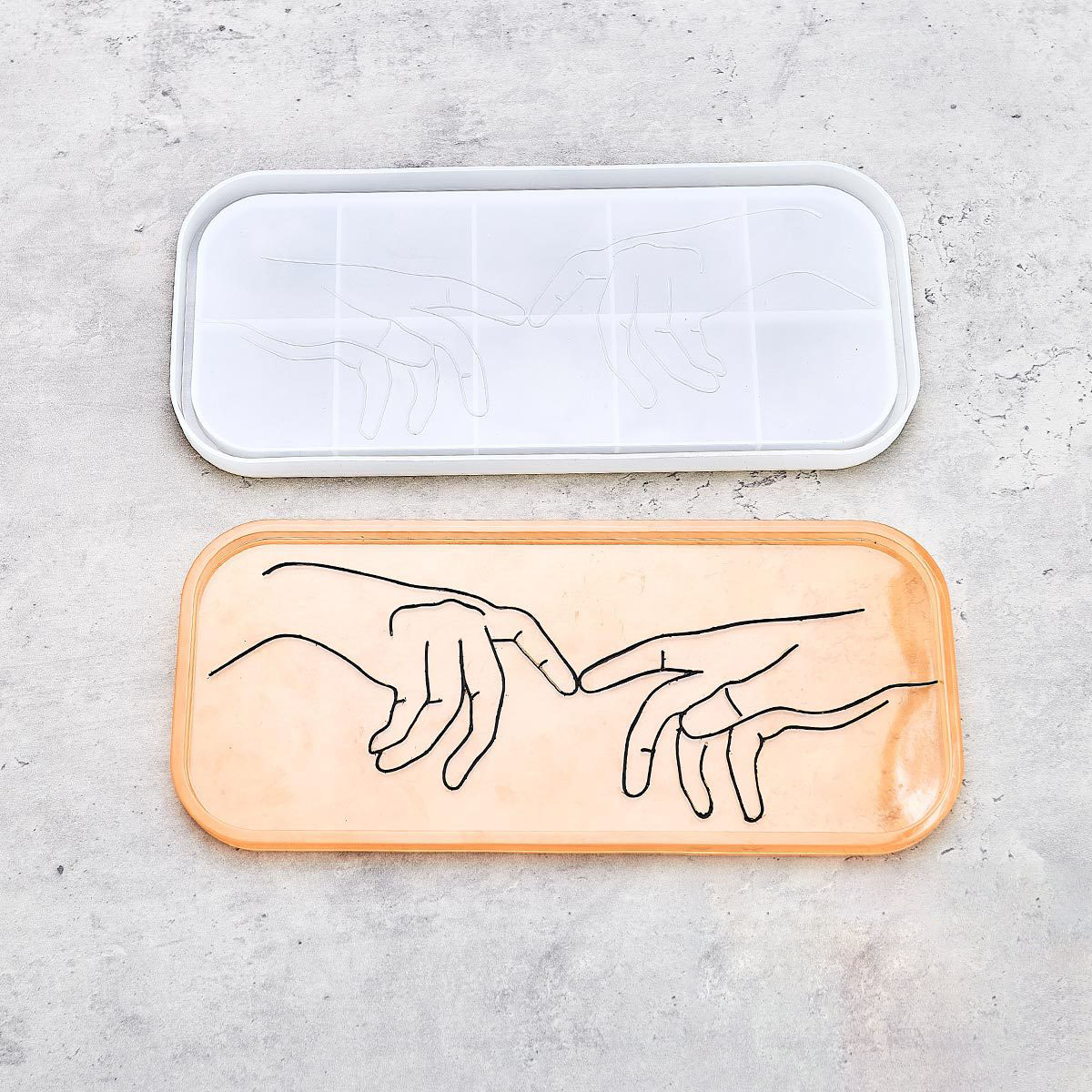 1:Finger touch tray mold 124*280*15mm