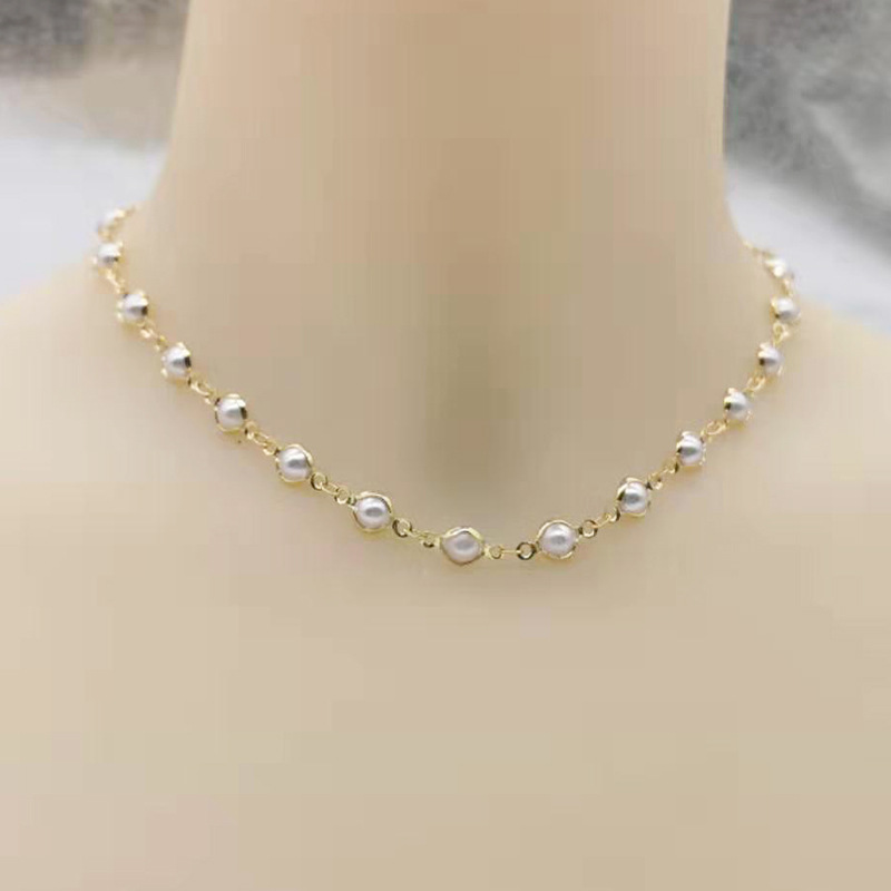 Gold necklace, 35cm, tail chain 10cm