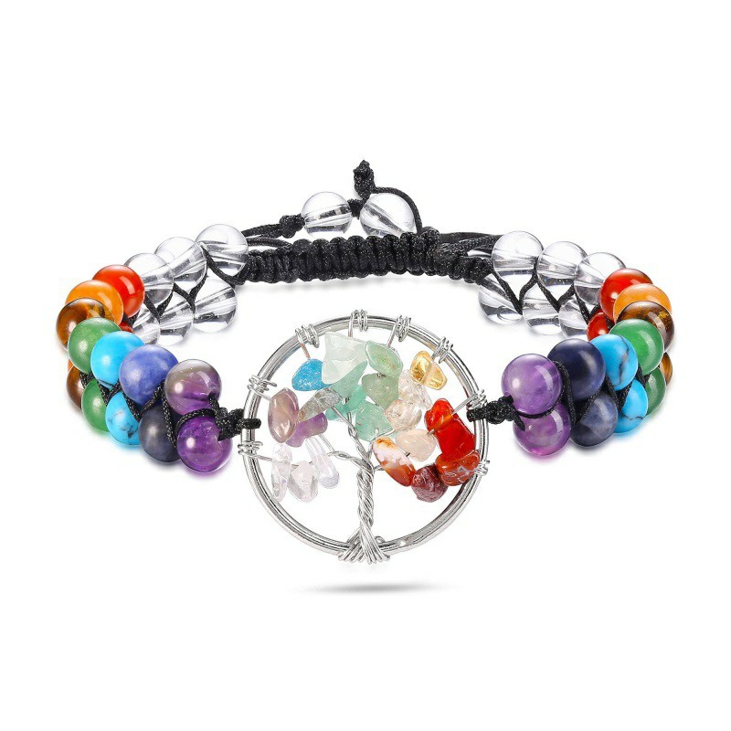 1:Double Layer Colorful Stone Bracelet