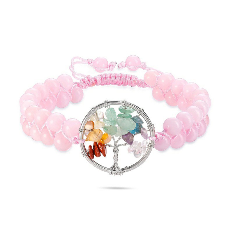 double layer pink crystal bracelet