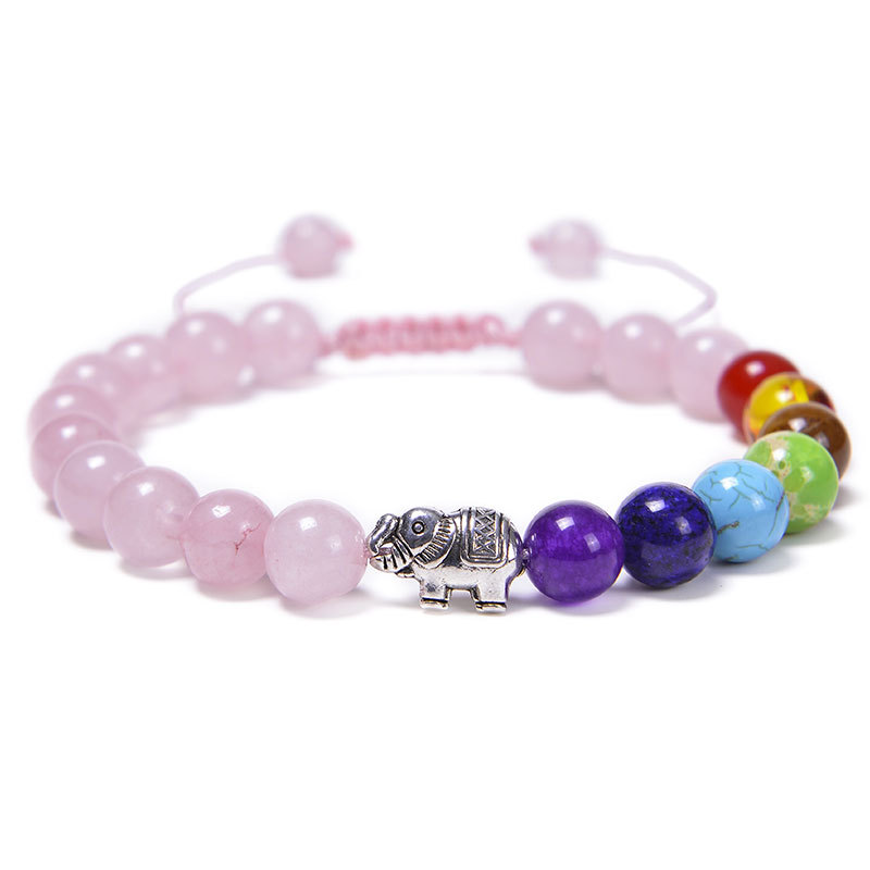 3:Pink Crystal-Little Elephant Bracelet
