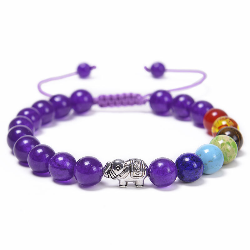 4:Purple Jade - Elephant Bracelet