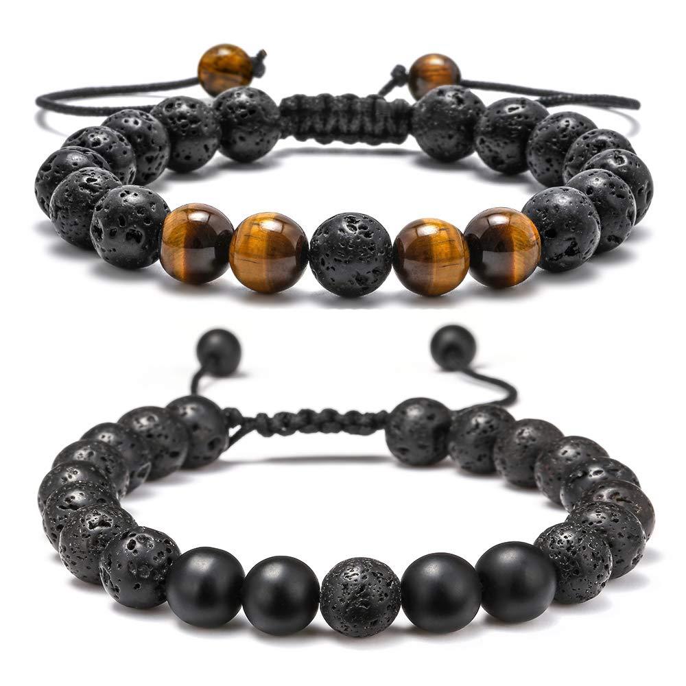 Tiger eye   frosted black, two pieces/set
