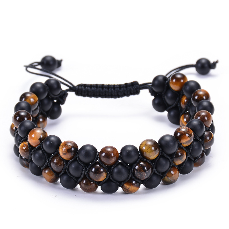 3:6MM-frosted plus tiger's eye stone