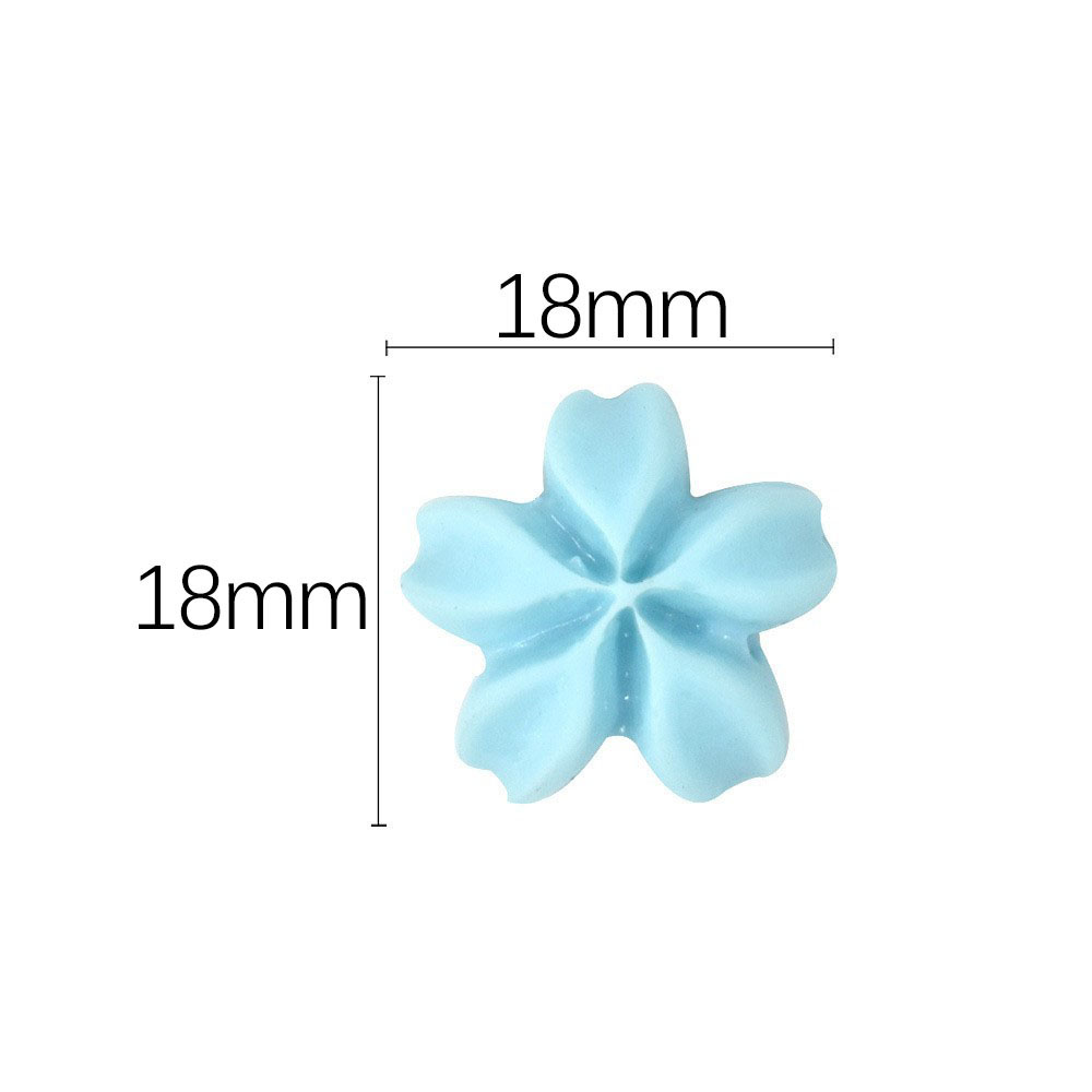 flower blue, 18x18mm