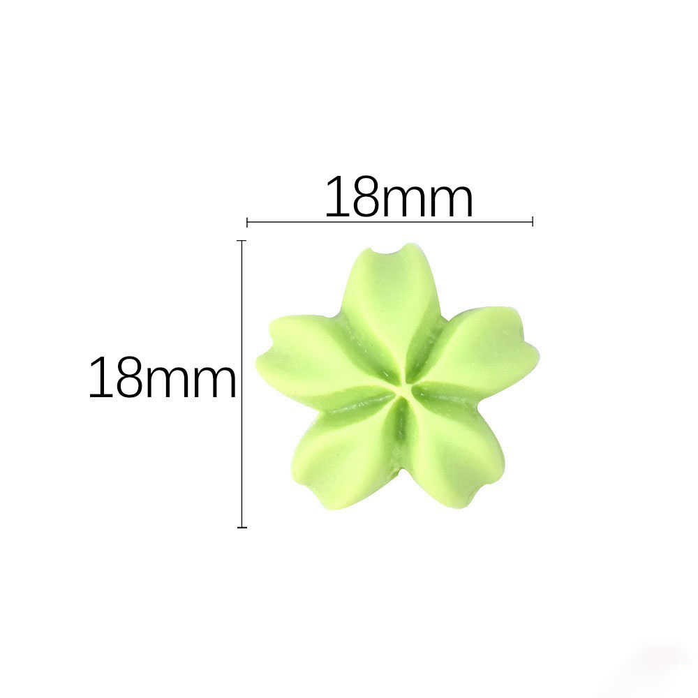 flower green, 18x18mm