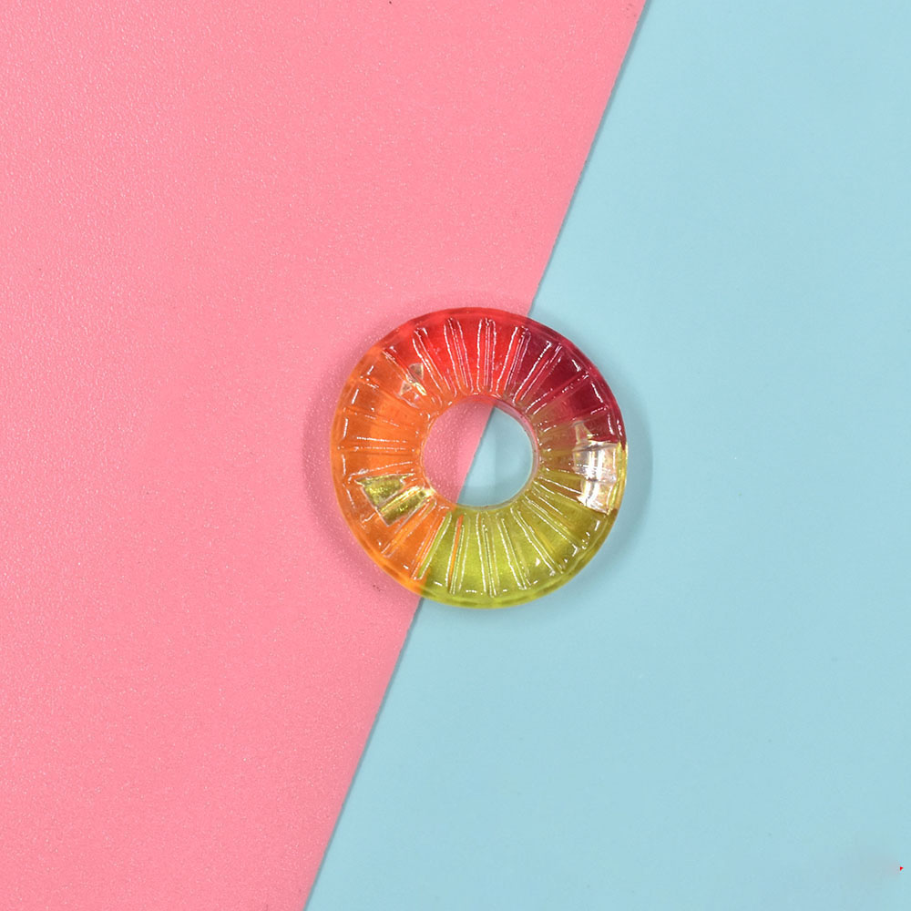 Donut (red + yellow), 18x18mm