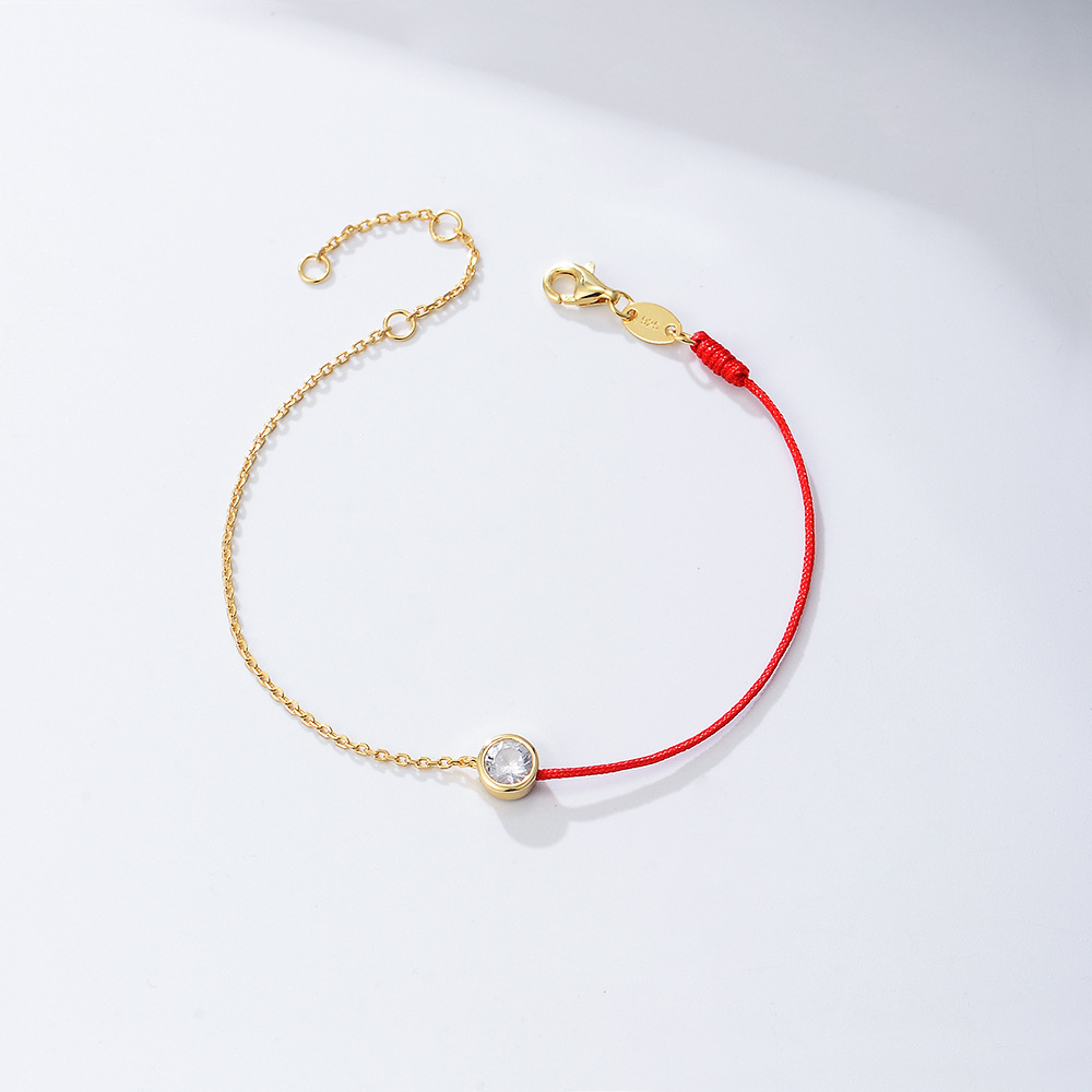 red and 14K gold plated