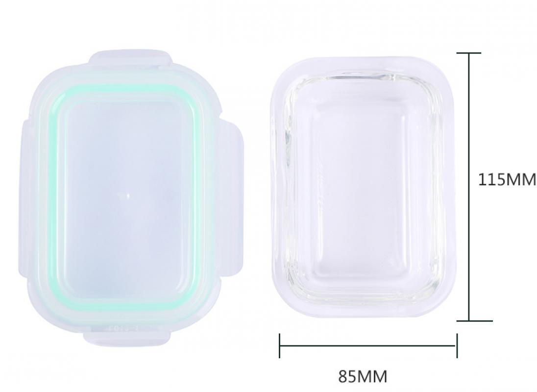 150ml rectangle   transparent cover 115*85*65mm