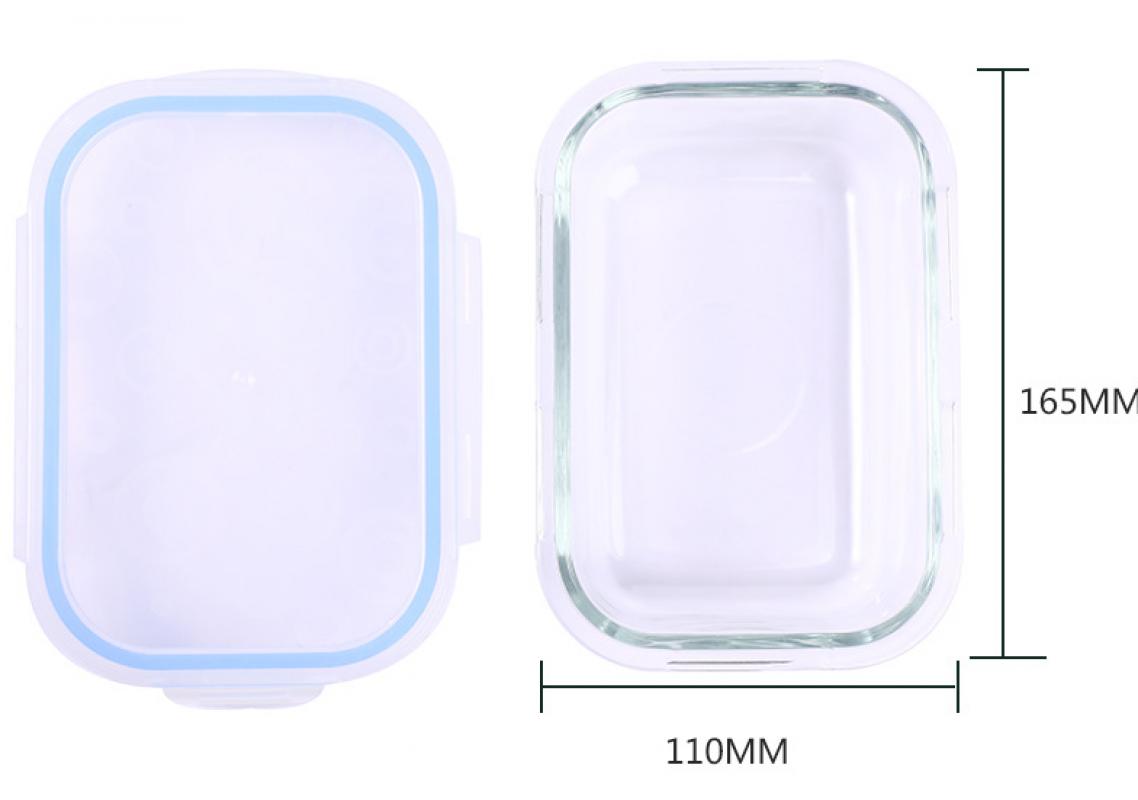 400ml Rectangle   Transparent Blue Cover 165*110*70cm