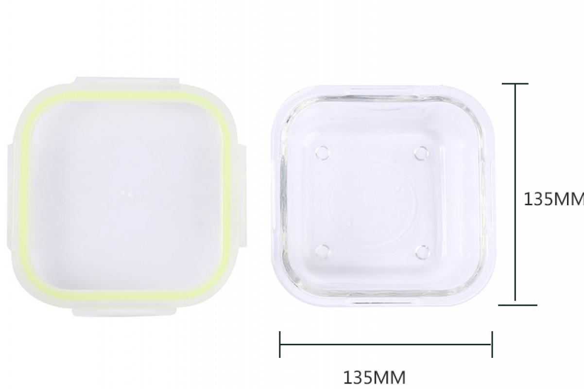 350ml square   green cover 135*135*60mm