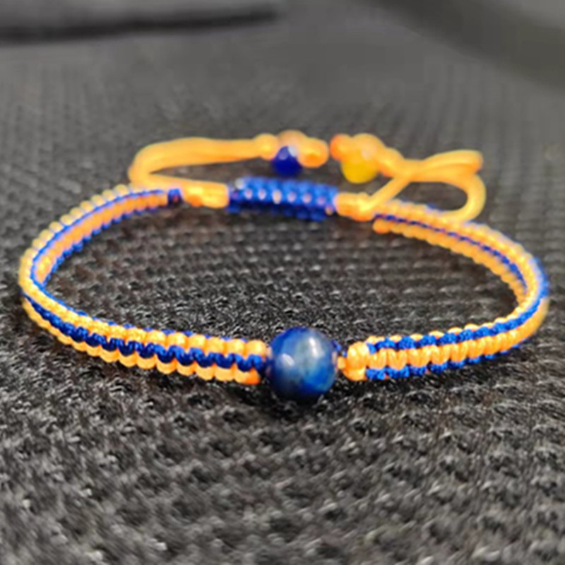 3:Rope braided single bead - blue