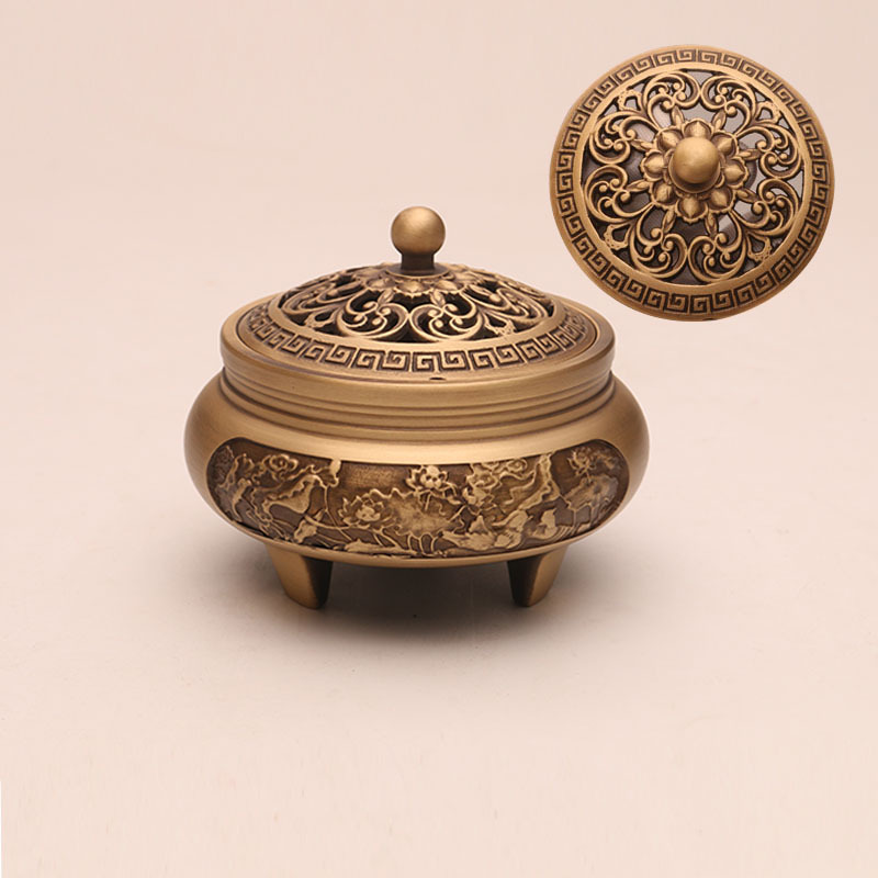 1:Carved three-legged golden lotus   fireproof cotton   copper gourd