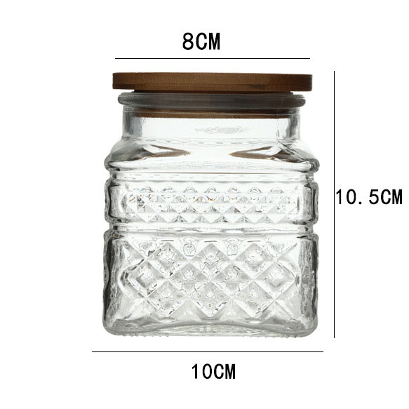 Bamboo lid square 800ml