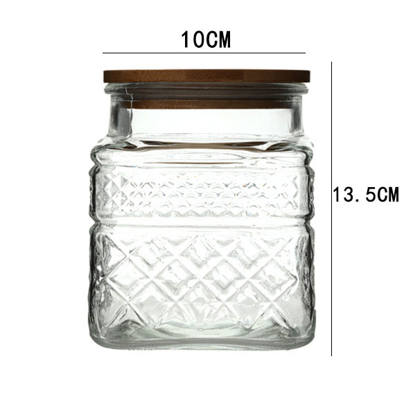 Bamboo lid square1400ml