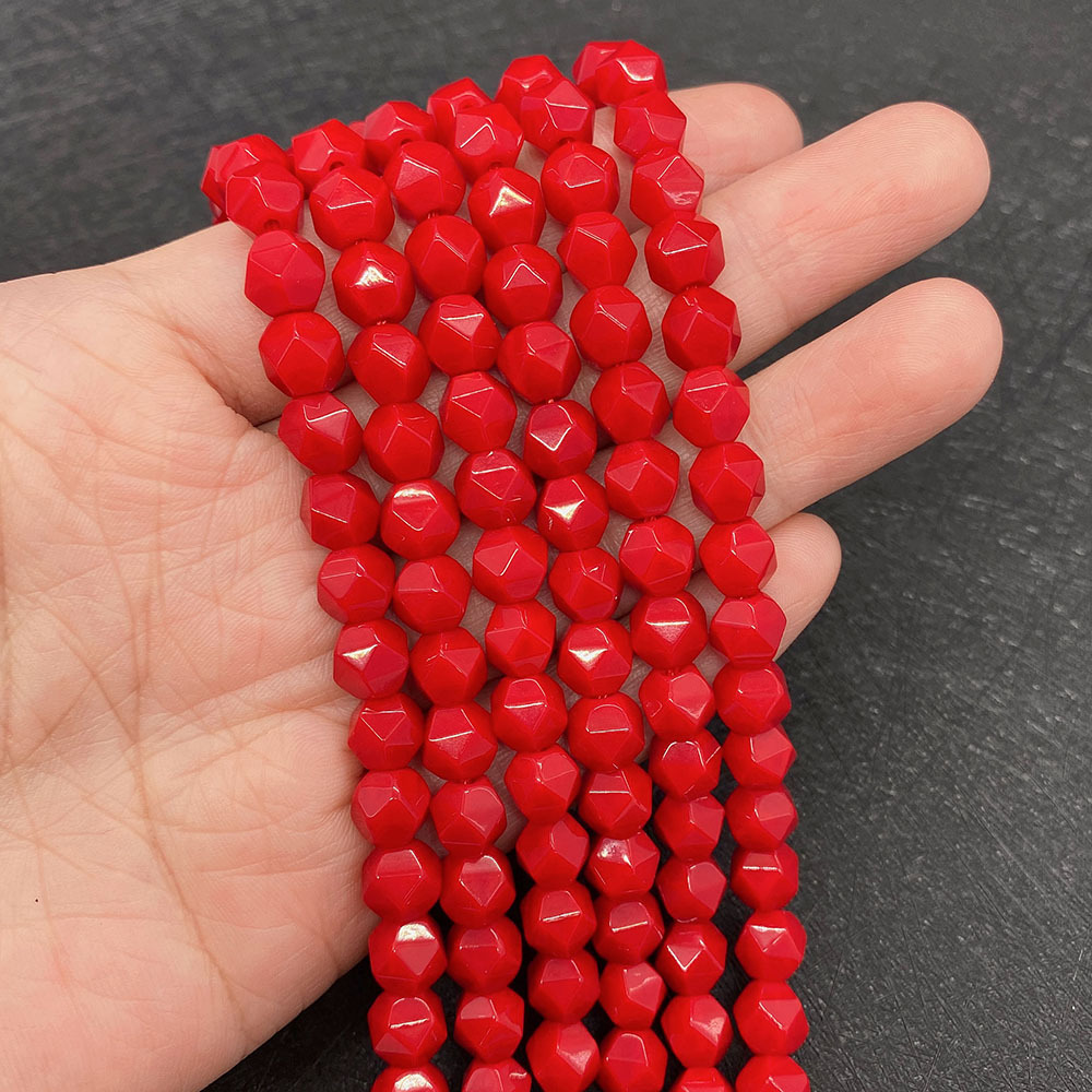 Imitation red coral 6mm