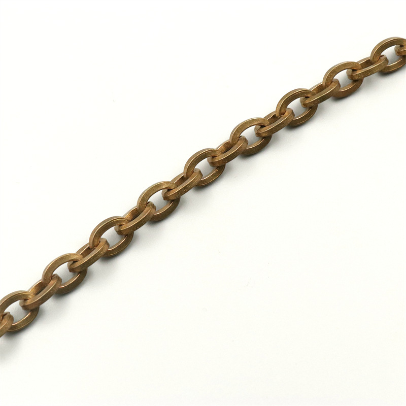 2.0mm thick copper flat O chain