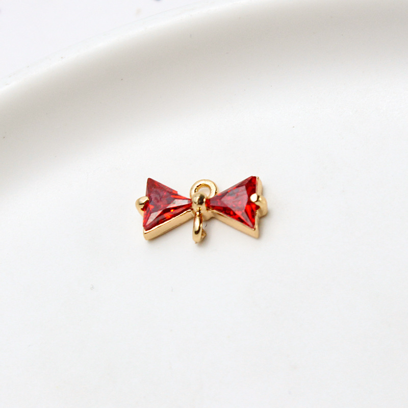 Red Double Hanging Bow 7x12mm