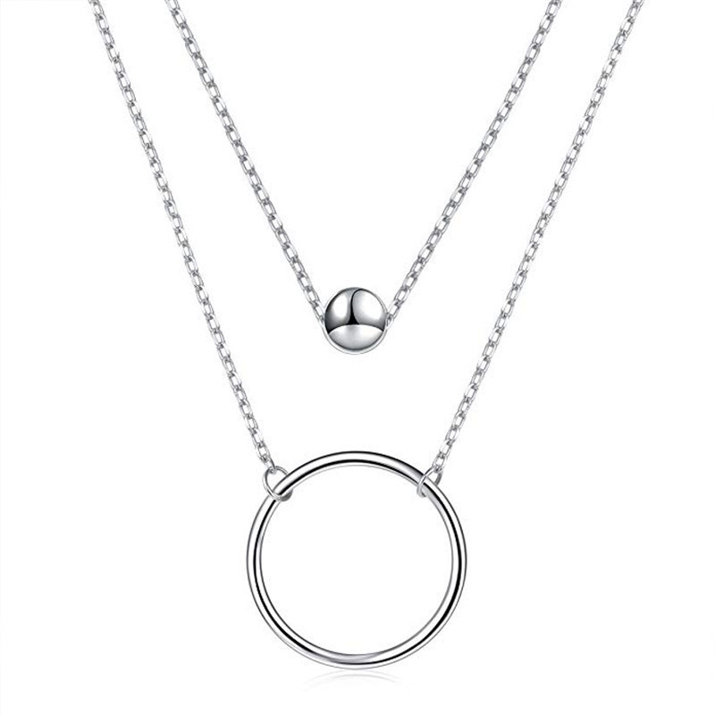 3:Single circle bead silver