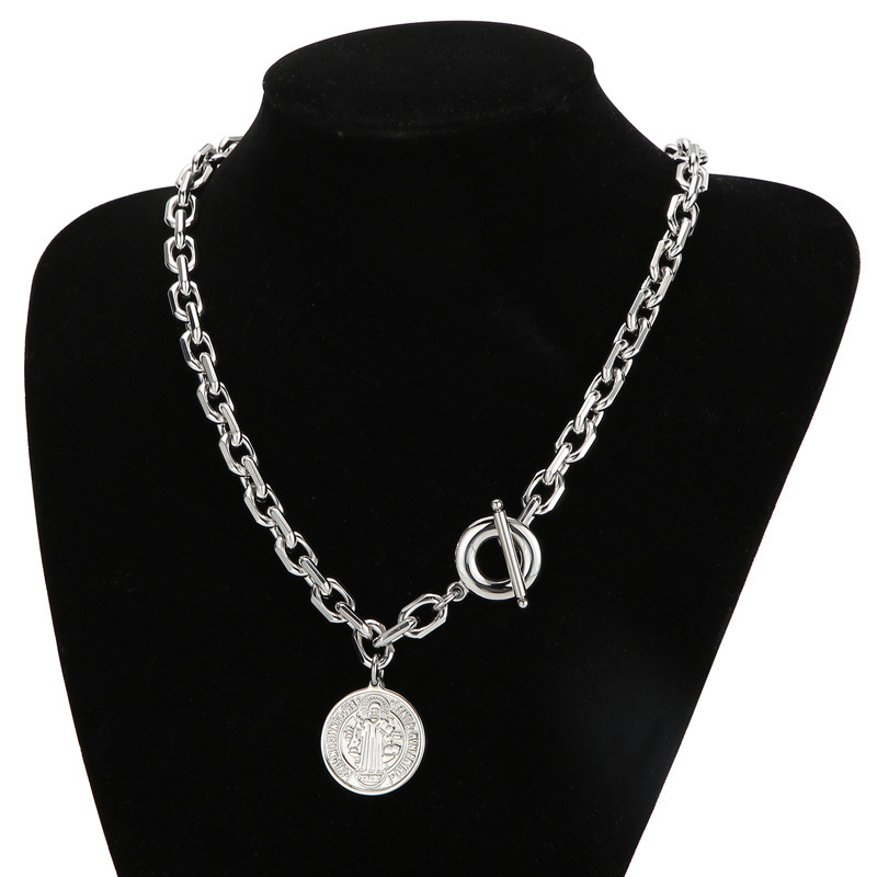 Steel necklace KN202635-Z