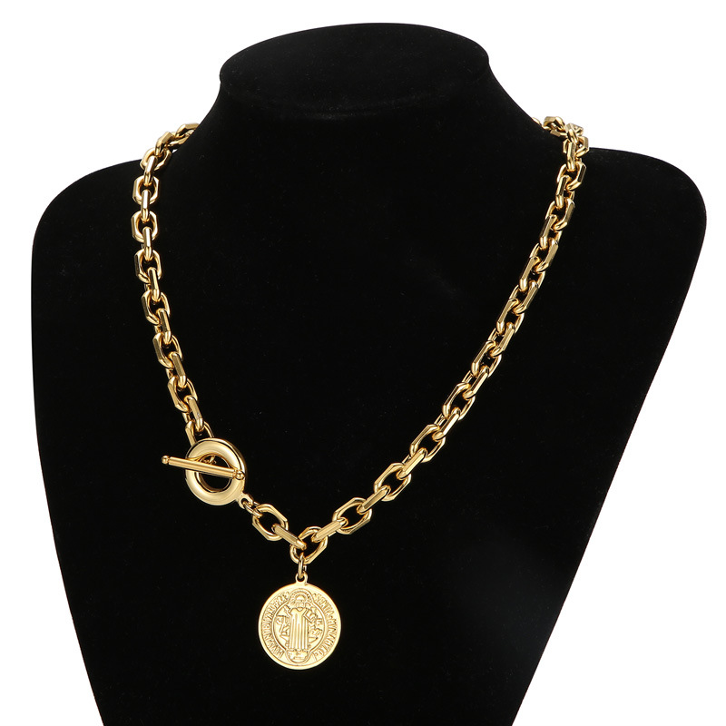 Gold necklace KN202636-Z