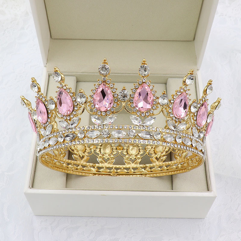 Gold base pink diamond   white diamond