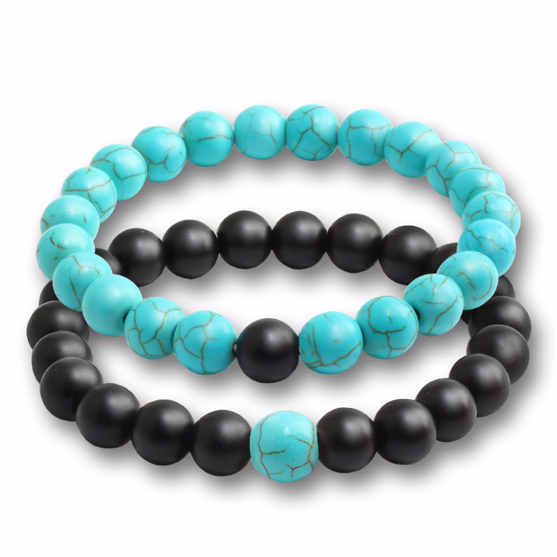Blue turquoise   black frosted