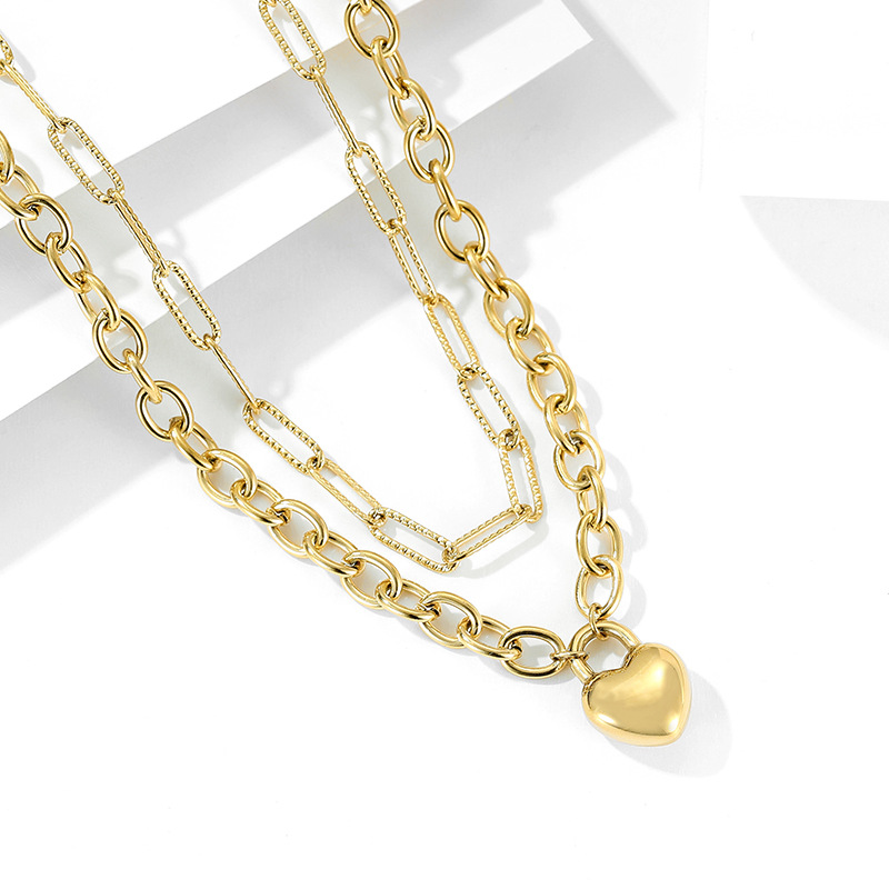 3:Necklace Gold (outer chain 42cm, inner chain 39cm)