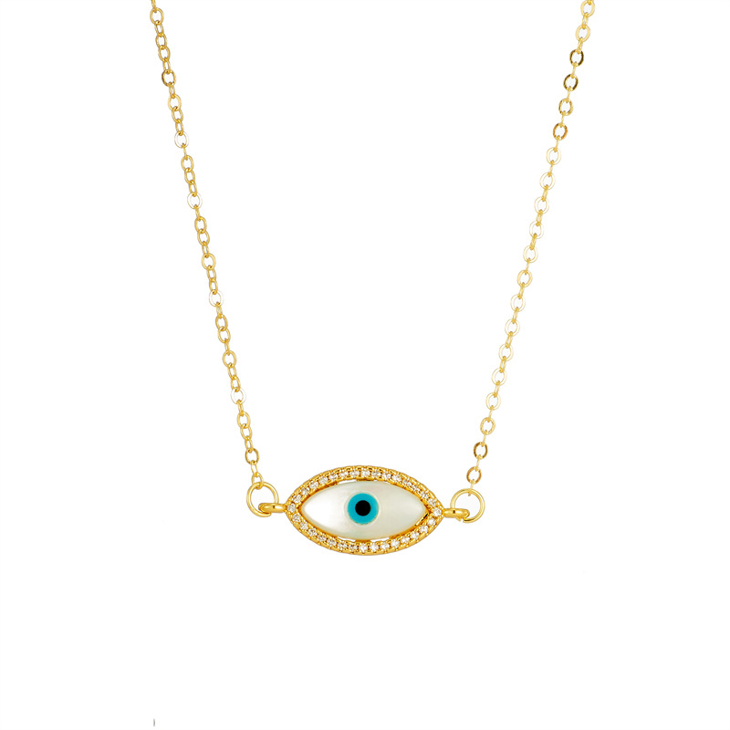 5:Devil's Eye Zircon Necklace Oval Fritillary