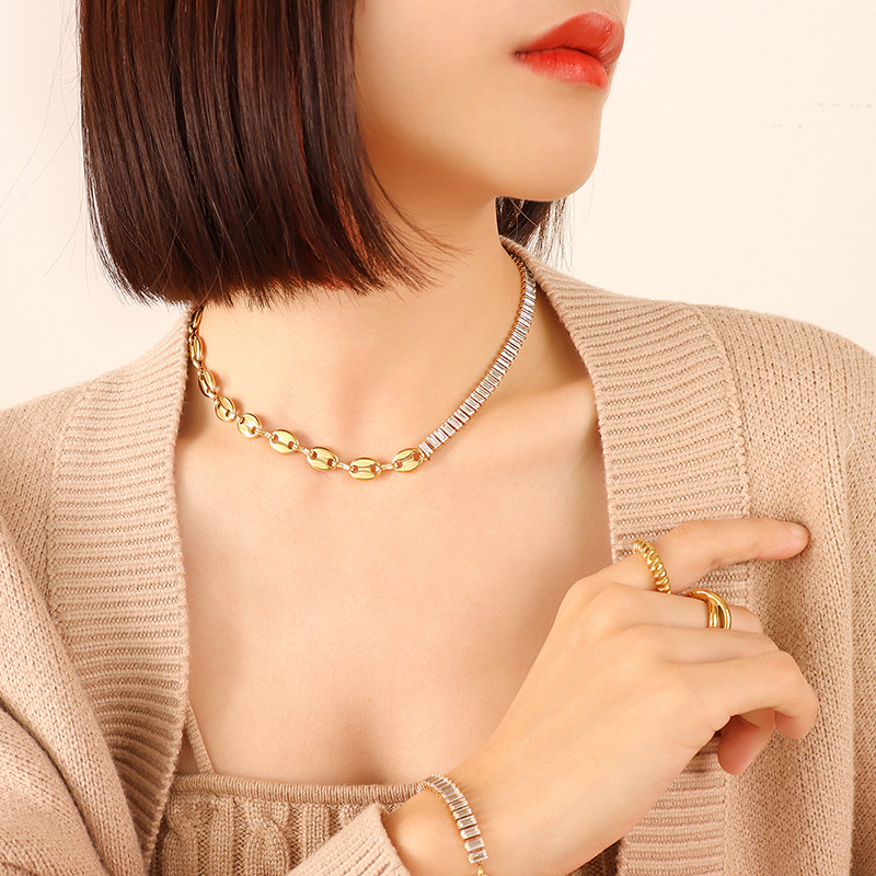 P196- Gold necklace -40+5cm
