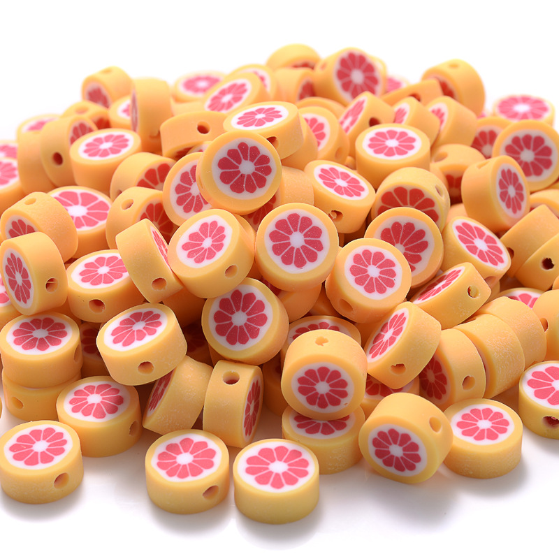 Red Pomelo Soft Pottery Beads 30 pcs/pack