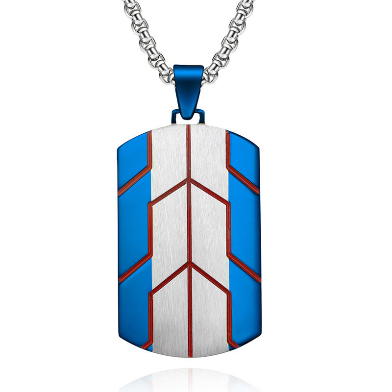 4:blue pendant with chain