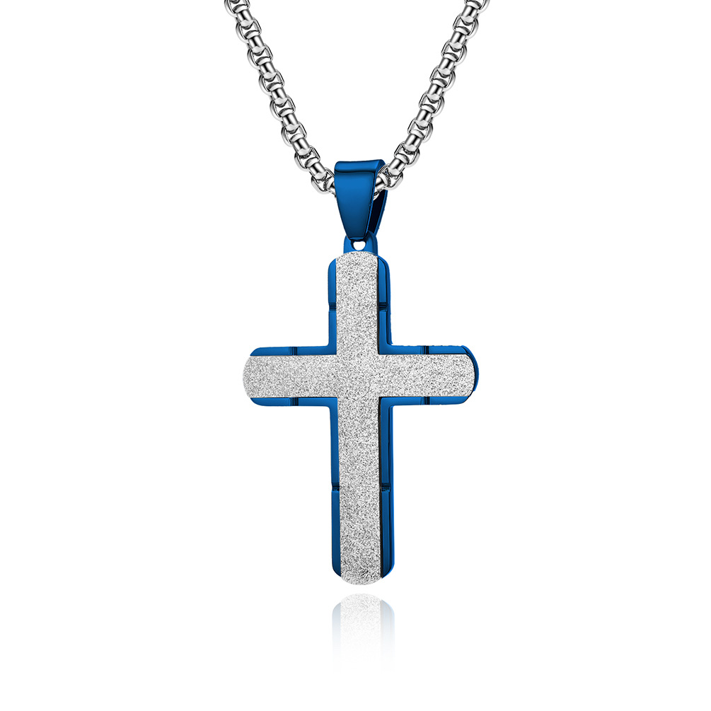 blue pendant with chain