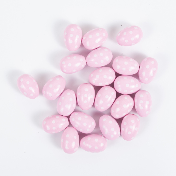 Pink Polka Dot Egg 30x20mm