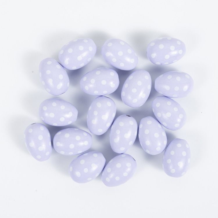9:Purple Polka Dot Egg 30x20mm