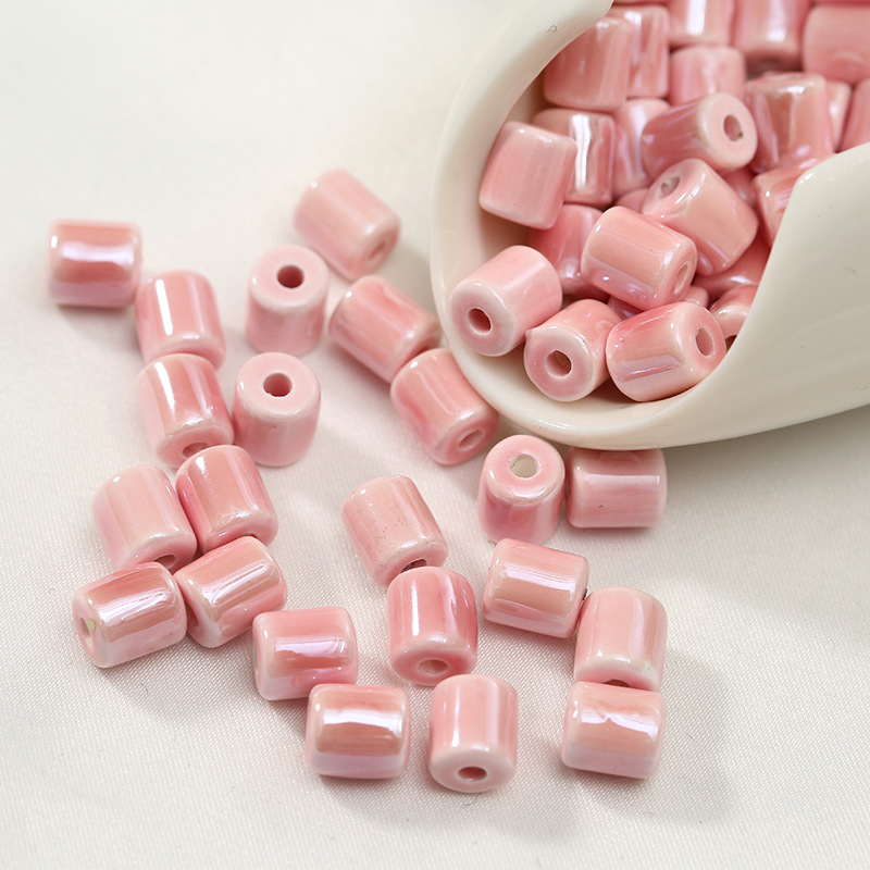 Pink large (6x7mm) about 41 pieces