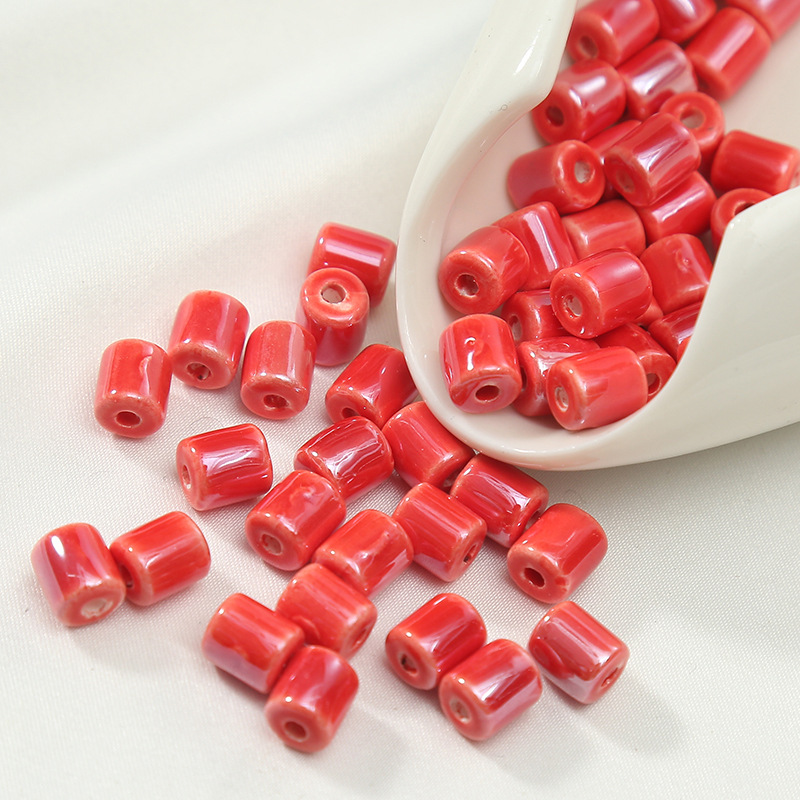 Red large (6x7mm) about 41 pieces