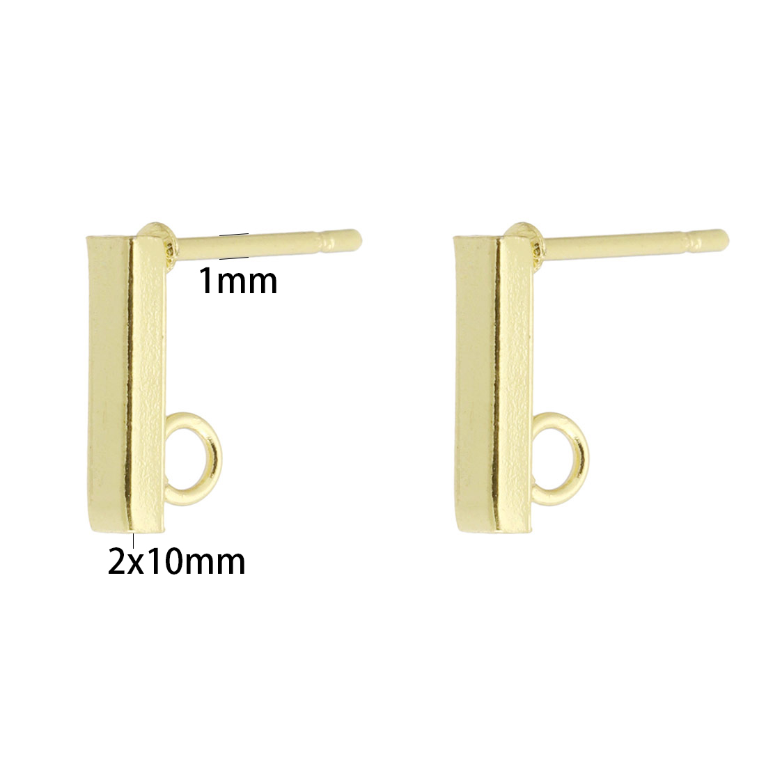 gold 2*10*13mm gold