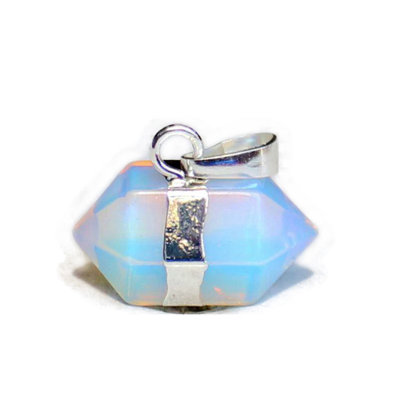 11:silver pendant opal