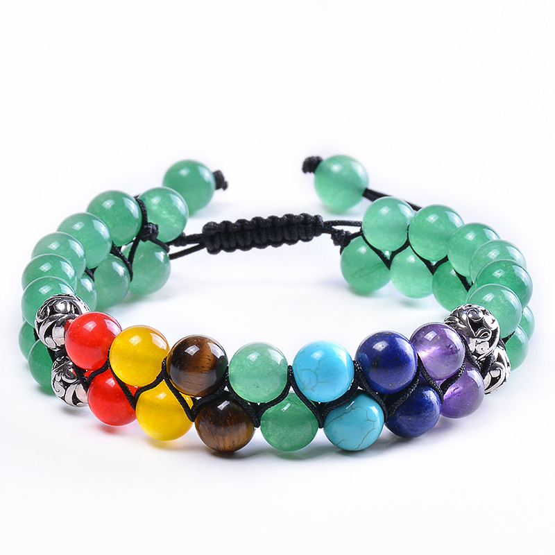 Double Layer Green Strawberry Crystal Bracelet