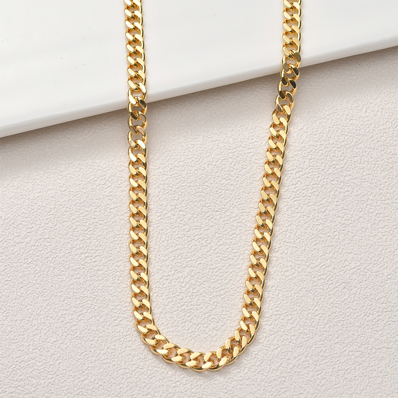 7# flat chain gold