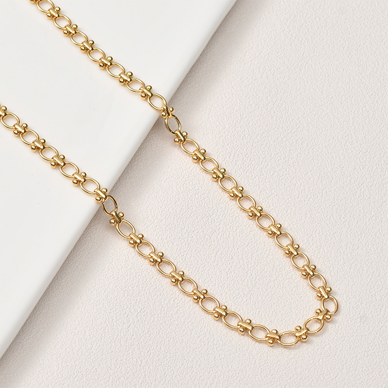 13:13# Double Bead Chain Gold