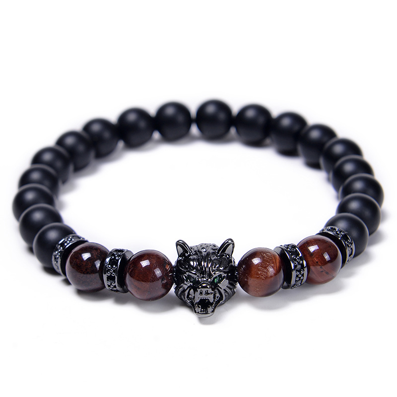 Wolf head bracelet-3