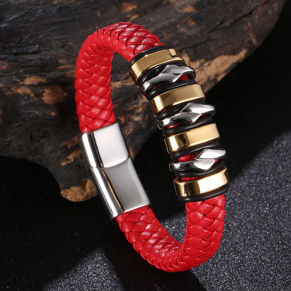Red Leather [Steel Gold] 165mm