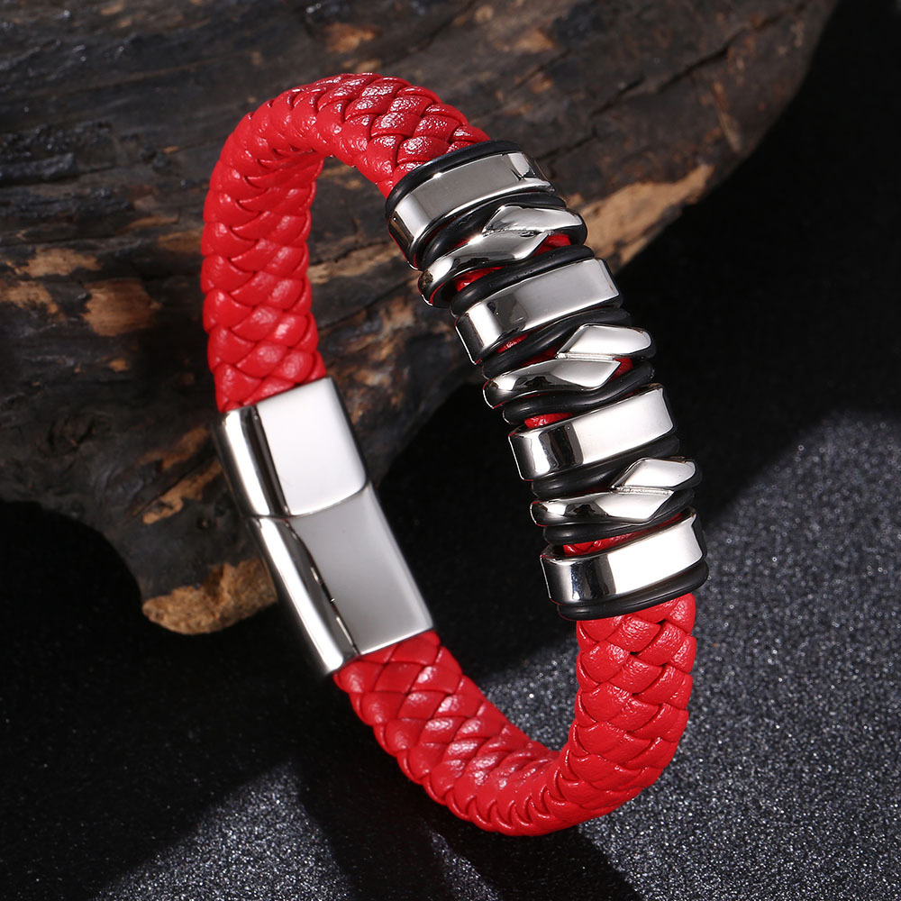 Red Leather [Steel Color] 165mm