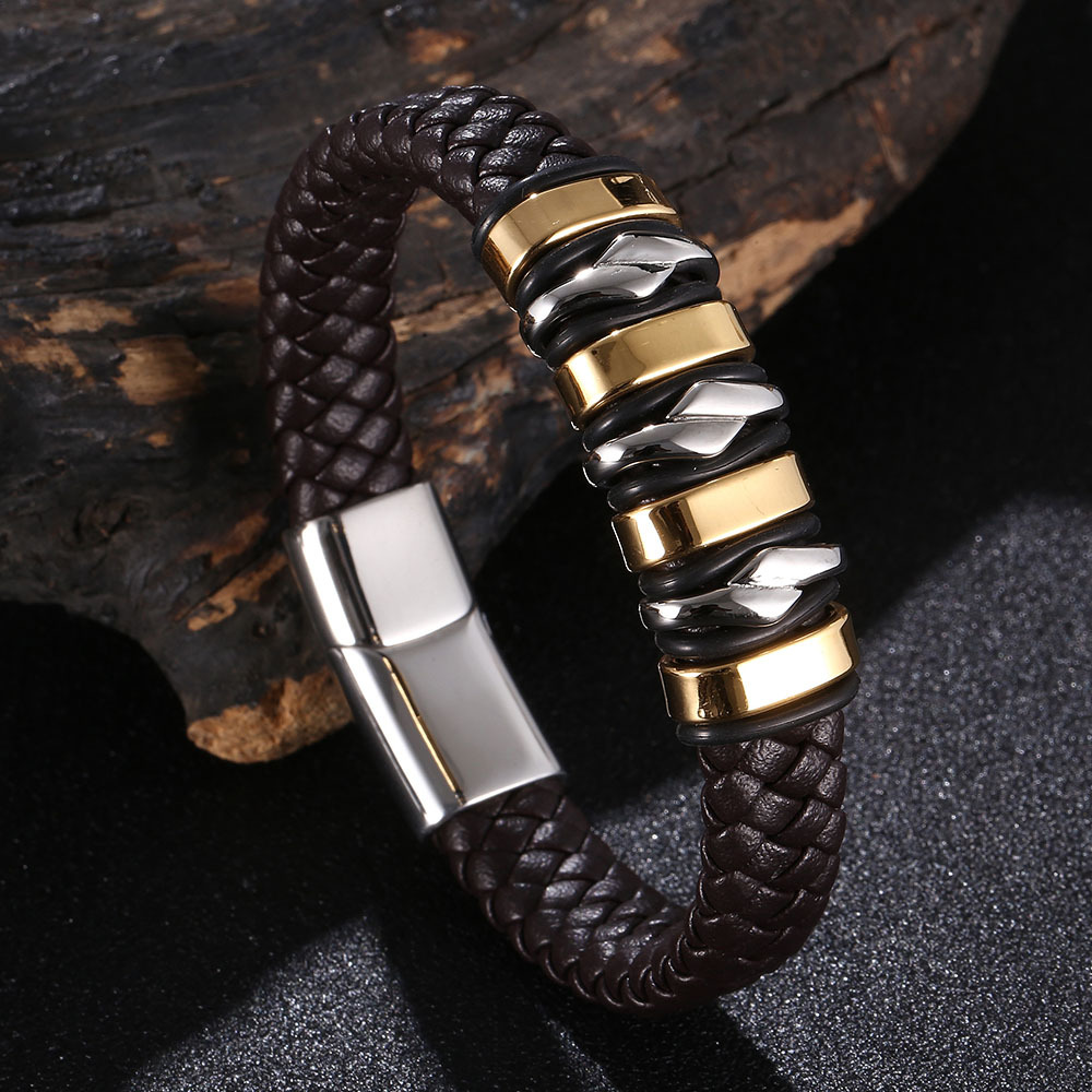 Brown Leather [Steel Gold] 165mm