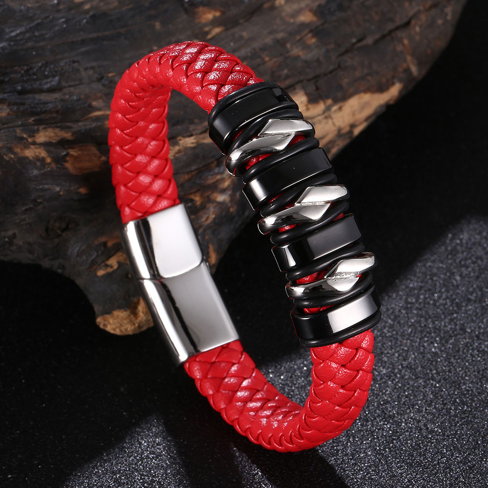 4:Red Leather [Steel Black]