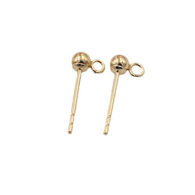 New 3MM pale gold opening(with earplugs 3.5*4.5MM)